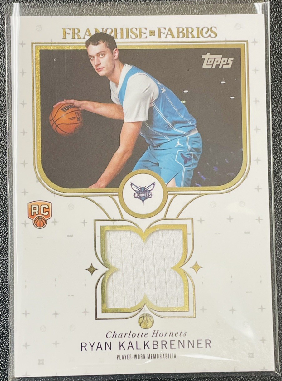 2025-26 Topps Flagship RYAN KALKBRENNER Franchise Fabrics Jersey Rookie Card