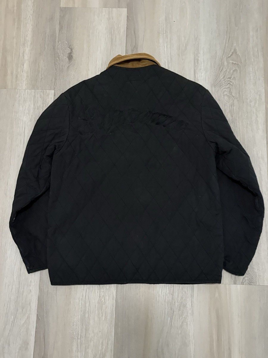 Supreme Paisley Quilted Work Jacket FW19 Black Small Patchwork 