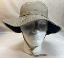 Dorfman Pacific Co. DPC boonie bucket khaki cotton hat w/strap, USA-made, MED