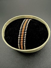 LINKS OF LONDON Friendship Bracelet Sterling Silver Black Copper Glitter boxed 