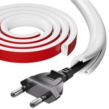 39" Silicone Cord Hider for Wall Mount TV, White Self-Adhesive Cable Hider