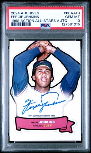 Fergie Jenkins #68AA-FJ 2024 Topps Archives 1968 Action All-Stars Autograph card