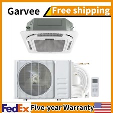 9000 BTU Ceiling Cassette Mini Split Air Conditioner Heating & Cooling R454B N