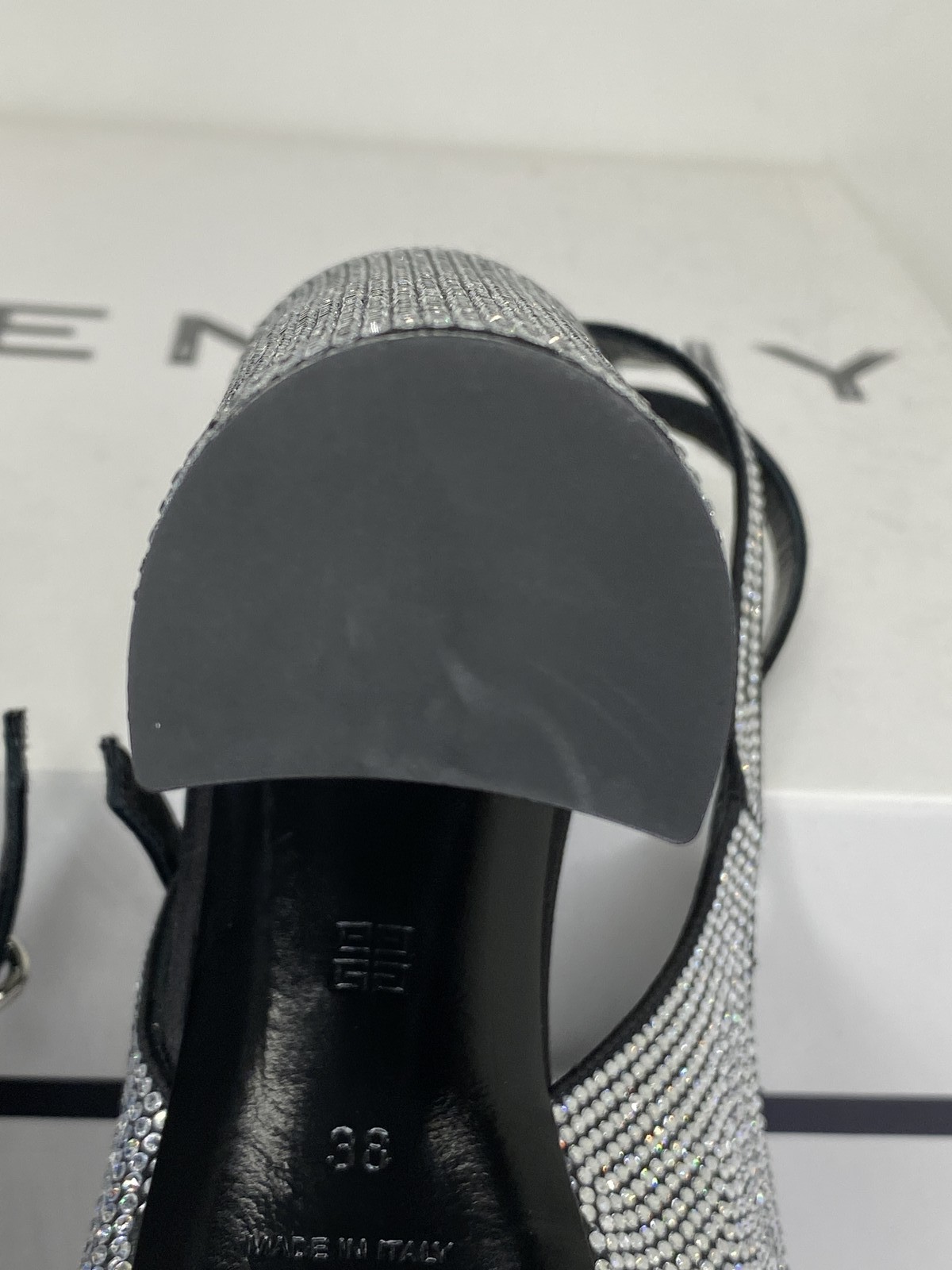 Givenchy Womens Sandals Silvery Size 8 Voyou Platform Strappy Jewels Buckle thumbnail 13