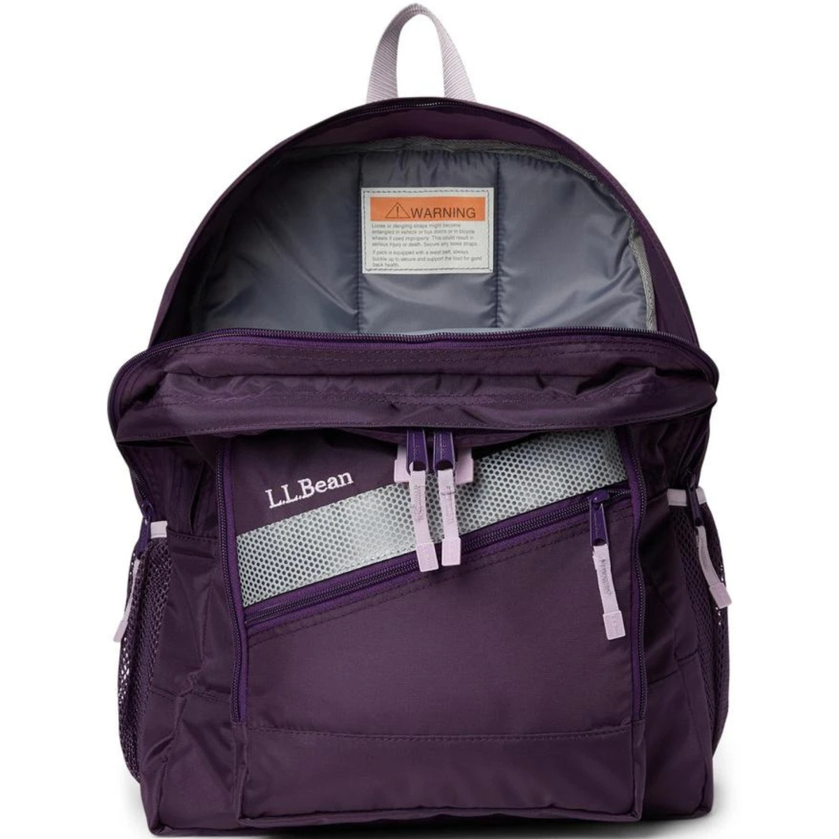 L.L.Bean Deluxe Book Backpack Kids Midnight Purple Adjustable