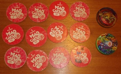 MAD  caps  pogs  Hologramm Pogs  Dachboden Fund Retro Game