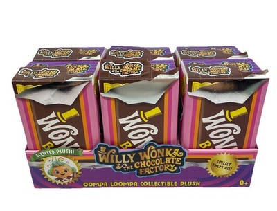 Willy Wonka & The Chocolate Factory 6 Oompa Loompa Mystery Plush & Display Case