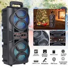 Portable Bluetooth Speaker Sub woofer Heavy Bass Sound System Party Remote-
