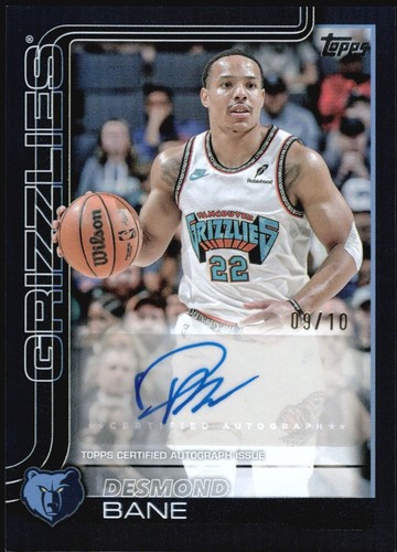 2025-26 Topps Notch Signatures Desmond Bane Auto Memphis Grizzlies