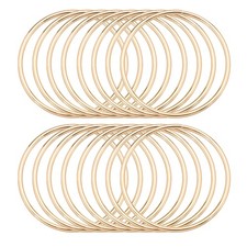 16Pcs Dream Catcher Rings, 2.4" Metal Hoops for Hanging Crafts DIY, Gold 2.1"