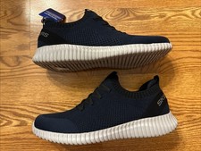 Nuovo! Uomo Skechers Elite Flex Parnell Elasticizzato Fit Memory Foam Navy/Grigio Taglia 13