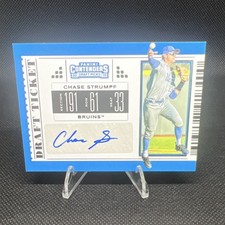 2019 Panini Contenders Draft Picks Chase Strumpf Draft Ticket Auto #18 Bruins