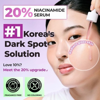 Niacinamide 20 Serum - Korean Face Serum with Glutathione, TXA Tranexamic  Aci... | eBay