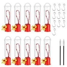 10 Pack Small Hummingbird Feeder for Outdoors Mini Hummingbird Feeders with S...