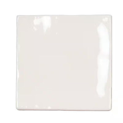 Silken 3.94 In. X 3.94 In. Glossy White Ceramic Square Wall and Floor Tile (6.45