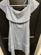 Ladies Banana Republic Blue Dress with Ruffle Accent - Size 0
