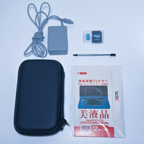 Nintendo 3DS 128GB Set - Aqua Blue (With Accessory Bundle) USA Seller