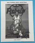 Vintage Signed Photograph UNLV Rebels Larry Johnson New York Knicks Hornets NBA