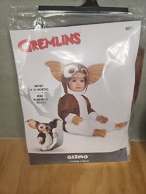 Gremlins Gizmo Infant 18-24 Months Full Body Halloween Costume Jumpsuit Hood