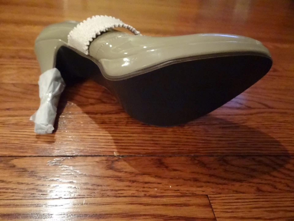 NUEVO SIN ETIQUETAS Gabriella Rocha beige charol zapatos de salón 8,5 tacones vanani nude Foto 3 de 3