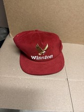 Vtg Winston Cup Racing Cap Eagle Logo Corduroy Hat Nascar Cigarettes Trucker New