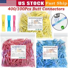 500X Heat Shrink Butt Splice Wire Connector Insulated Waterproof Crimp Terminals