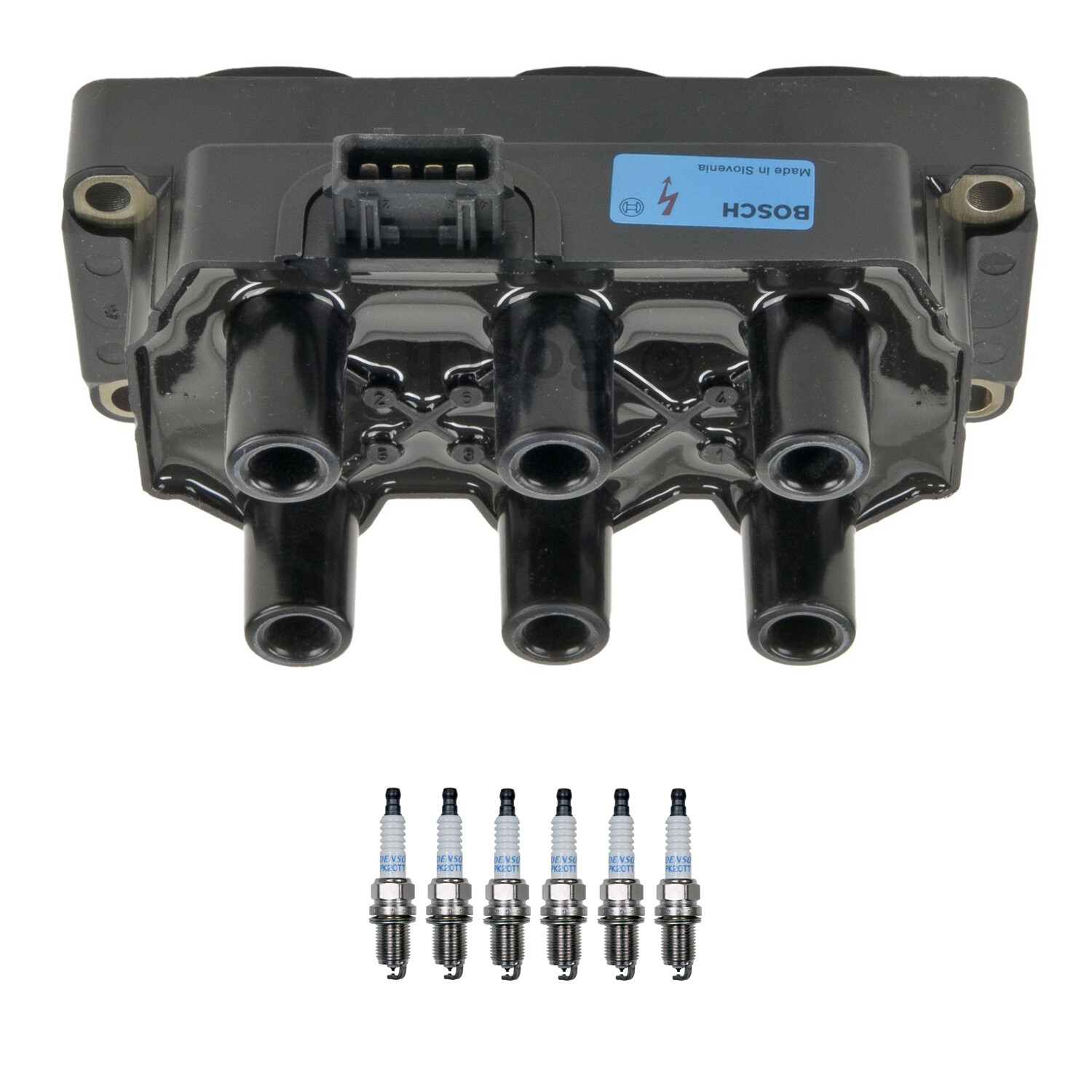 Bosch 1 Ignition Coil Denso 6 Platinum TT Spark Plug Kit For A4 A6 NSX 911 H6 V6