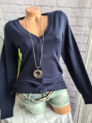 Shirtjacke Pulli Pullover AJC Strickjacke Cardigan blau marine (4601) NEU