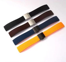 18/19/20/21/22/23/24 SILICON WATCH STRAP BAND FOR TISSOT PRC200 DEPLOYMENT CLASP