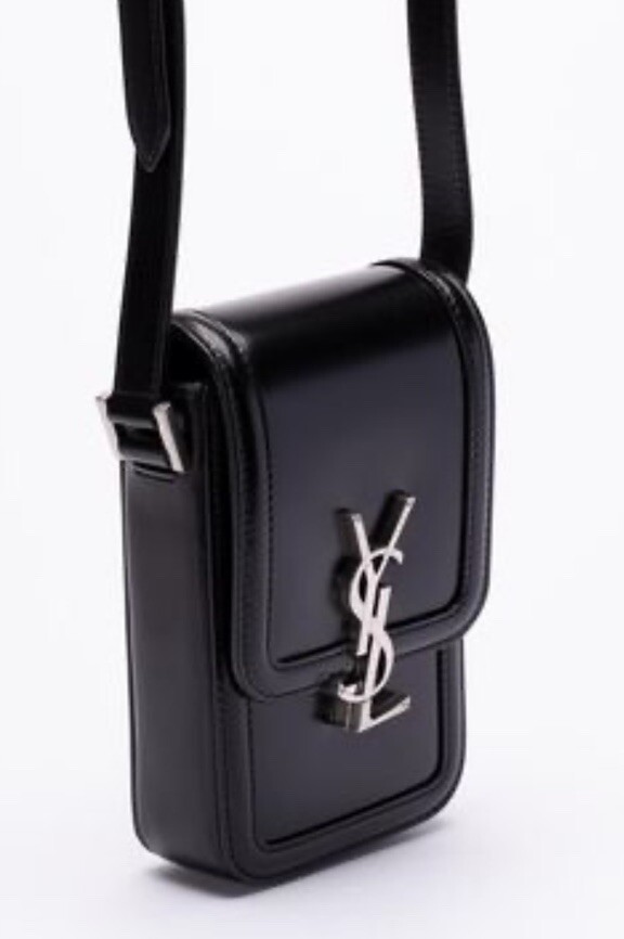 YSL SAINT LAURENT MINI BORSA A TRACOLLA IN PELLE NERA £ 1400 #B2
