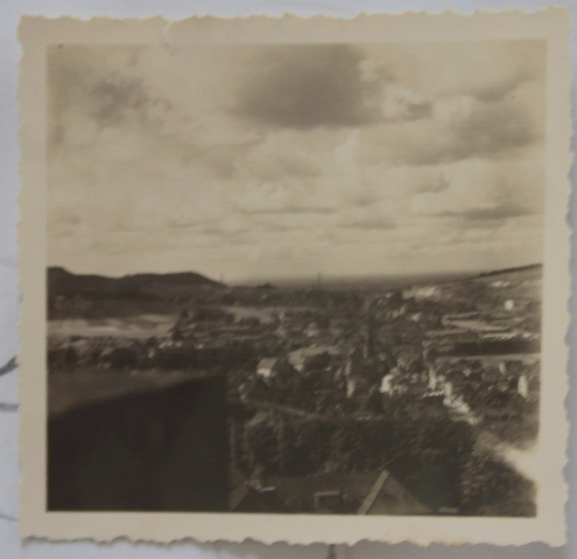 Foto 1937 Bielefeld Gütersloher Straße vista desde Sparenburg vintage G16