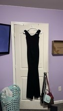Windsor Black Dress With Slit Off The Shoulder