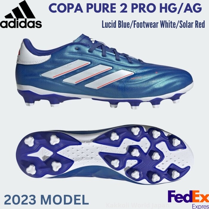 adidas Soccer Cleats COPA PURE 2 PRO HG/FG Lucid Blue/Footwear
