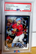 PSA 8 NM/MT 2023 CHARLES LEBLANC TOPPS BLACK SP /72 PARALLEL ROOKIE RC G5618