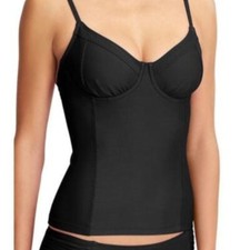 Athleta Kiamana Tankini TOP Size 34B/C- BLACK- NWOT