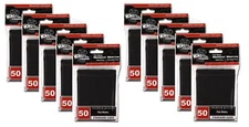 10 MONSTER Flat Matte Sleeves - Large - No Logo - Black