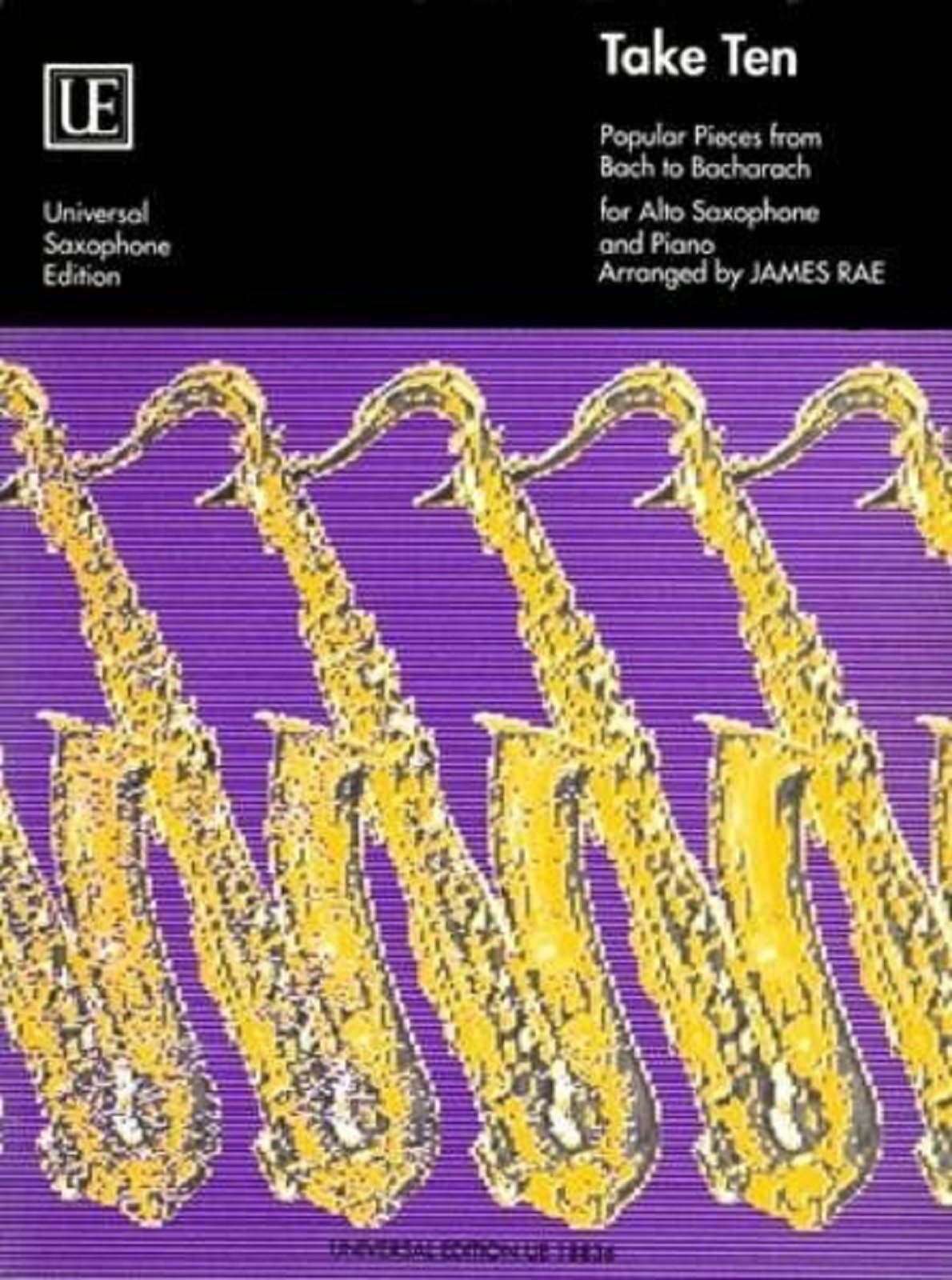 Take Ten Popular Pieces Alto Saxophone Sax Piano Book Bach To Bacharach ''