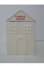 Cookie House Canister Jar Ceramic Target Bullseye Christmas