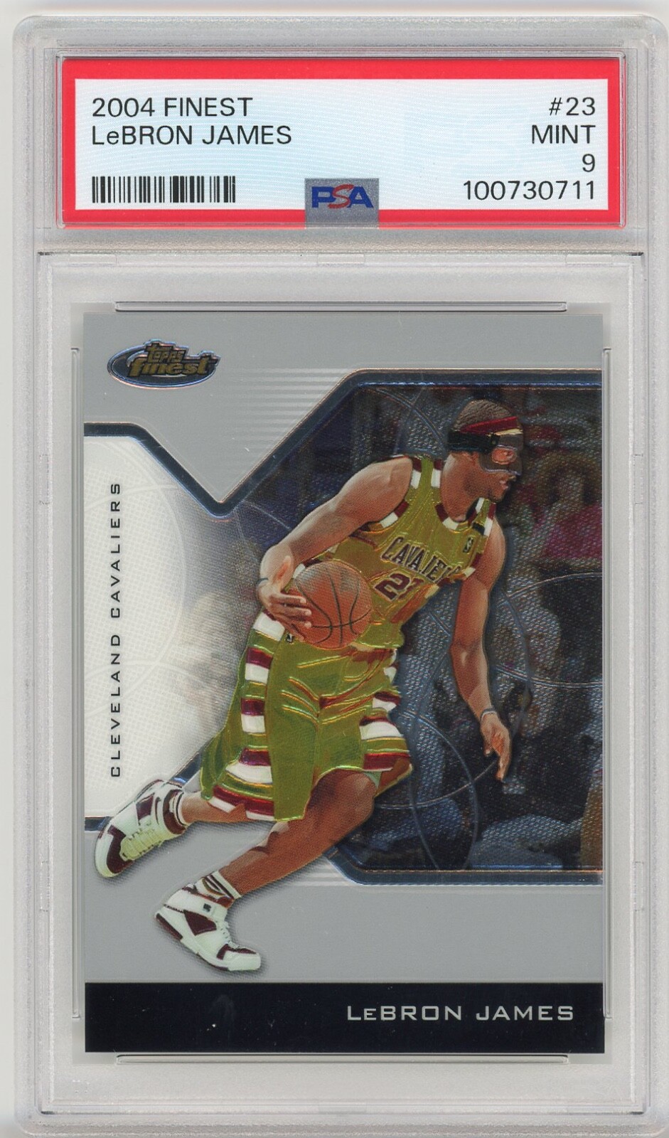2004 Topps Finest LeBron James #23 PSA 9 Mint