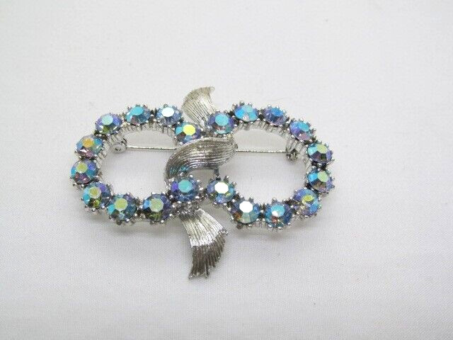 Stunning Interconnected Two Circle Shining Blue C… - image 1