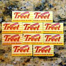 10 Treet Dura Sharp Carbon Steel Double Edge Razor Blades DuraSharp