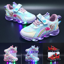 Boys Girls Led Light Up Shoes Trainers Kids Luminous Flashing Sneaker Shoes Size