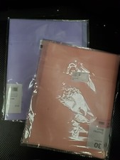 Lot of 2 30-Pocket Binder with Plastic Sleeves 9x12 Pink and Purple