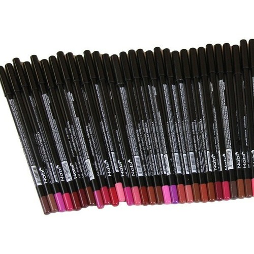 Nabi Long Pencil Lip Liner Rose, Brown, Cafe Red Set of 12 Pcs Assorted