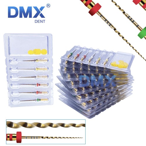 DMXDENT Dental Endo Rotativo Canal Raíz Limas PT-PRO Oro Surtido 21/25mm 6 Piezas - Imagen 10 de 16