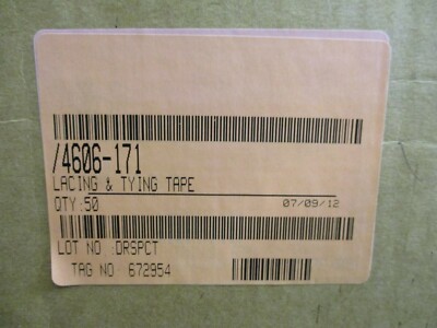 NEW (1) BREYDEN ELECTRO ENERGY P/N 75 POLYESTER LACING & TYING TAPE 4606-171 