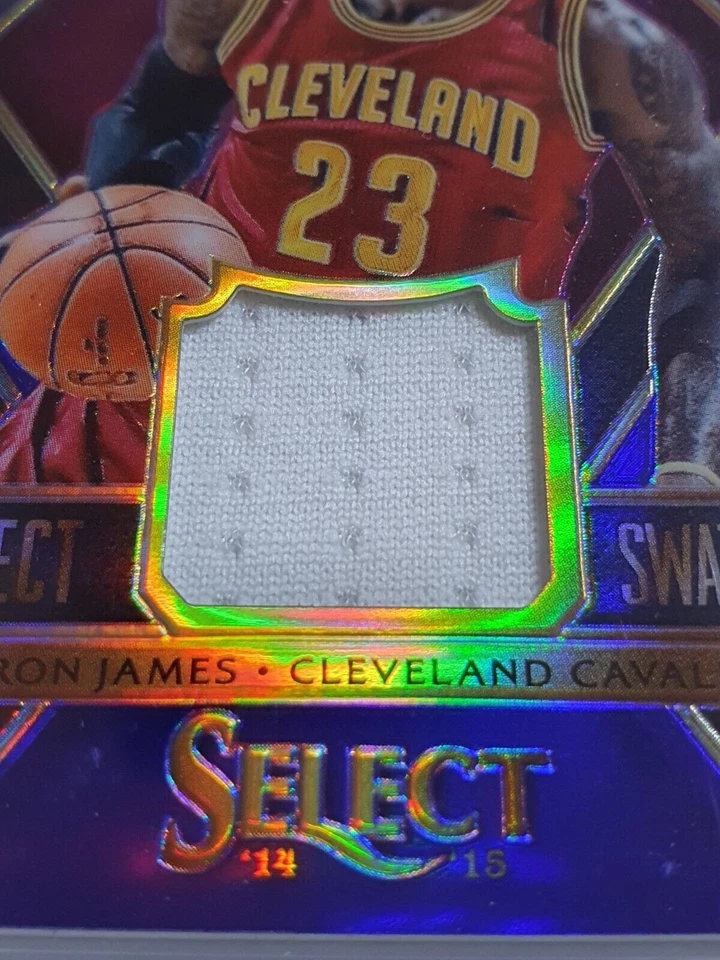 2014 Select LeBron James #PATCH PURPLE /99 Game Worn Jersey - PSA 9 (POP 5) - Image 2 of 4