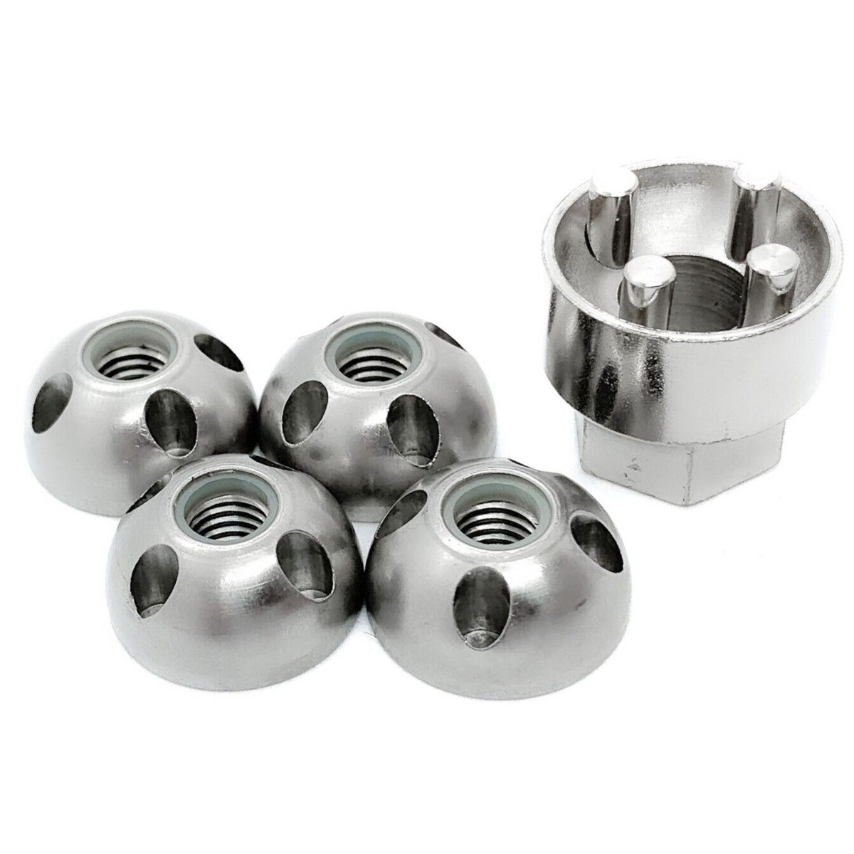 Dadi Antifurto Sicurezza - Acciaio Inox, Set M8 Per Auto E Tende Da Tetto - Foto 4