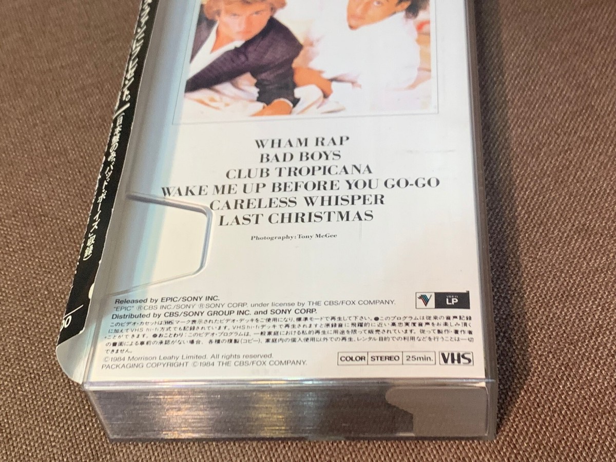 WHAM! The Video JAPAN VHS VIDEO 78.2M-7003 2 PHOTO CARDS +