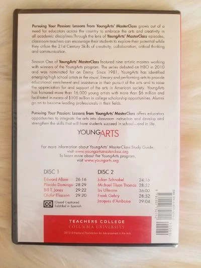 LESSONS FROM YOUNGARTS MASTERCLASS PURSUING YOUR PASSION 2 DISC DVD FRANK GEHRY - Image 4 of 4